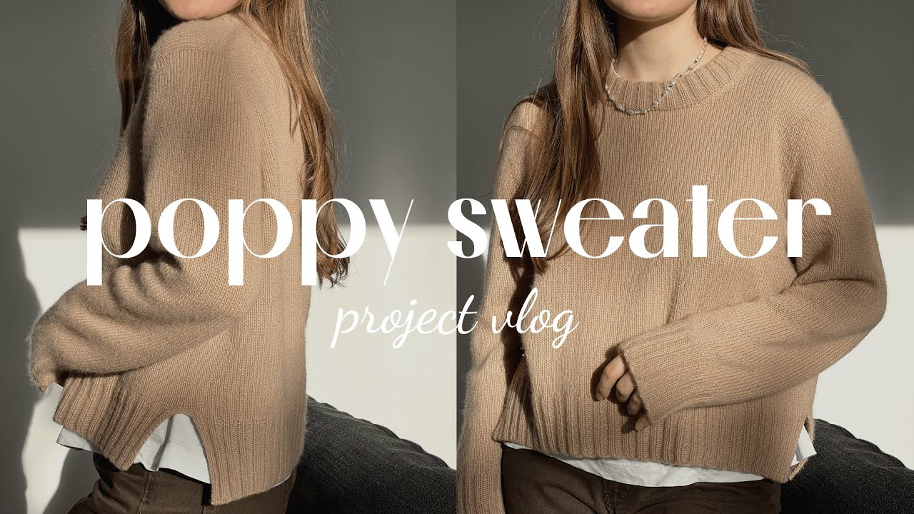 Вяжем идеальный кашемировый свитер по образцу футболки с маками от Petite Knit | видеоблог проекта