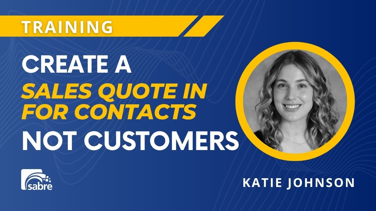 Create a Sales Quote in Business Central for Contacts, Not Customers