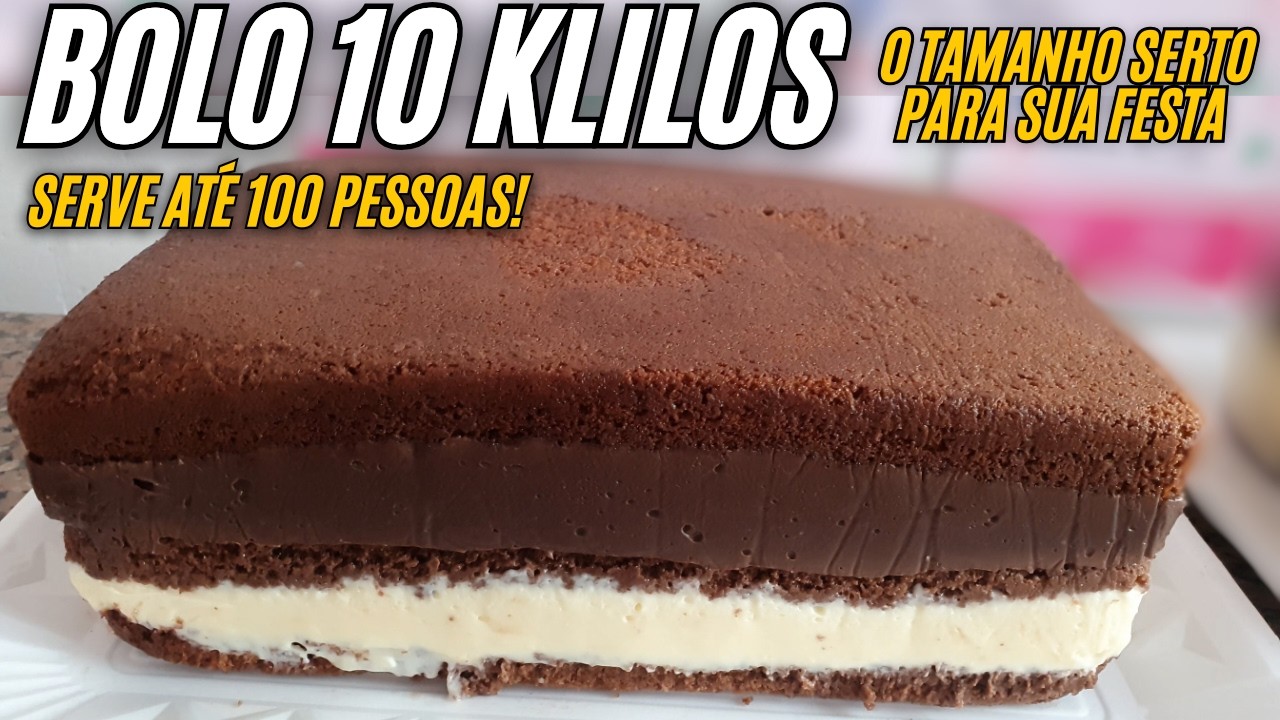 Bolo de 10KG para 100 Pessoas 😱 Recheio Leite Ninho Trufado e Chocolate (Fácil para Iniciantes!)