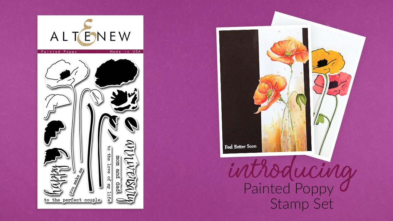 Altenew Stamps Intro - Painted Poppy