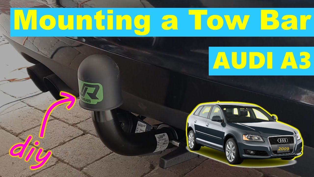 Audi A3 8P 2009 mounting a trailer hitch - detailed instructions installing tow bar ** NEW **