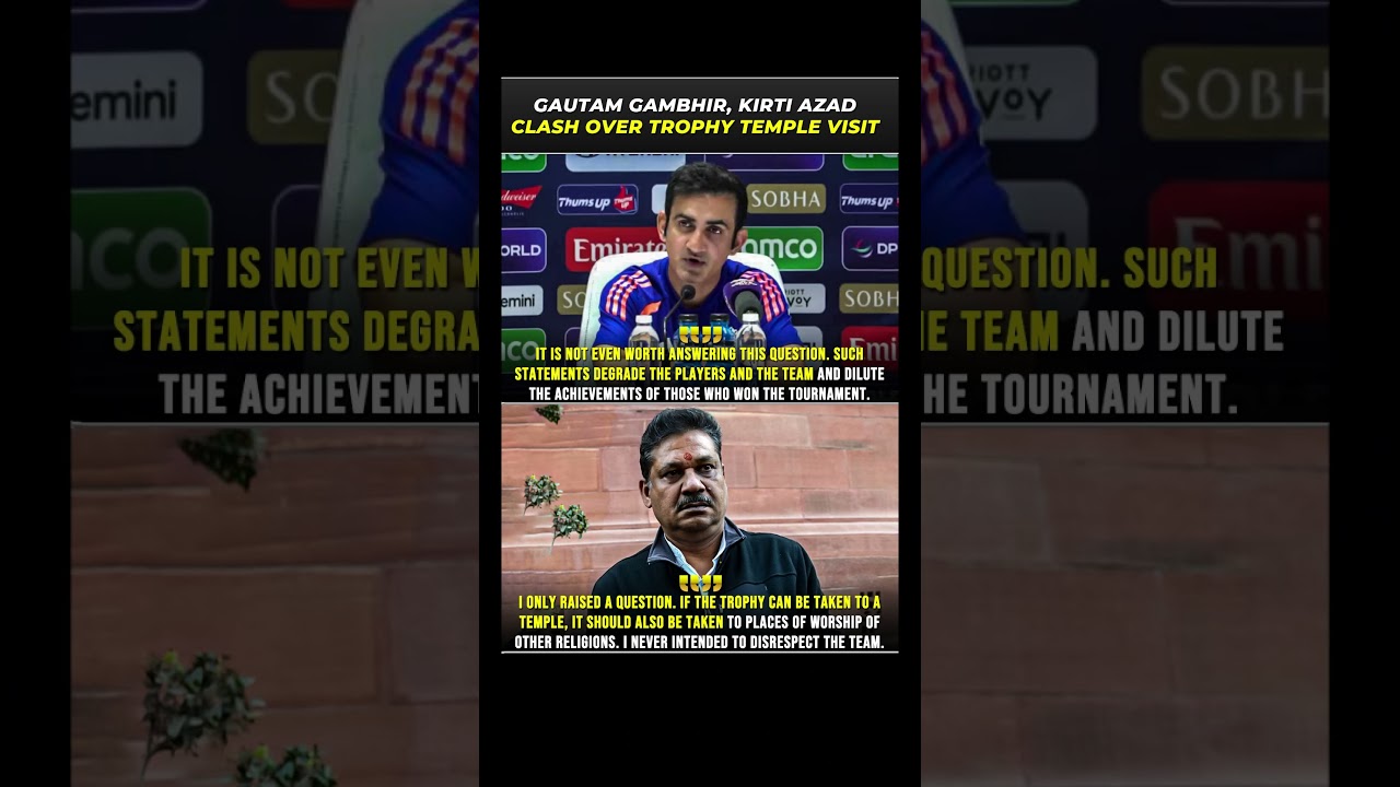|| Gambhir Fires Back At Kirti Azad Over Trophy Temple || Trophy Temple Row Gambhir vs Kirti Azad ||