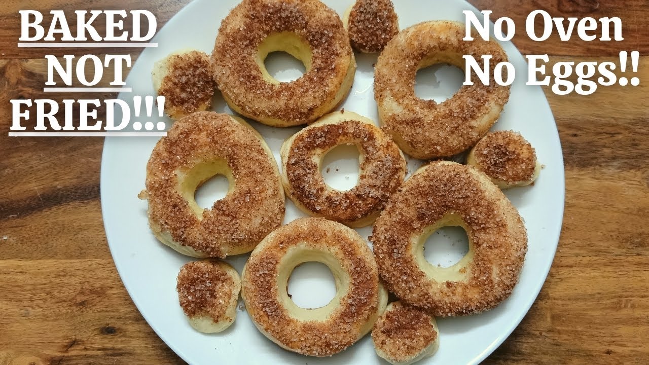 How To Make Eggless Baked Donuts - Baked Cinnamon Donuts Recipe