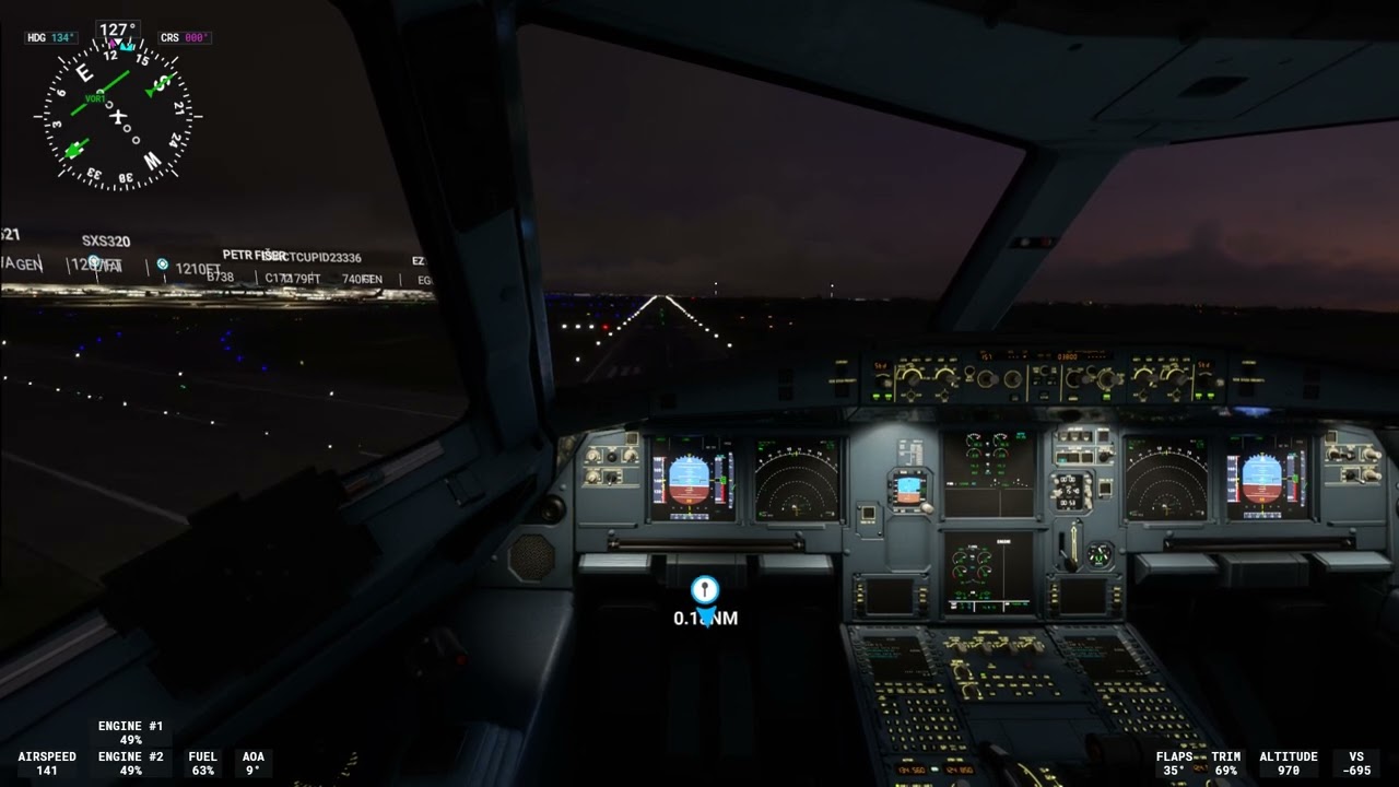 Microsoft Flight Simulator: Landing with A320 at Ruzyně (Letiště Václava Havla)