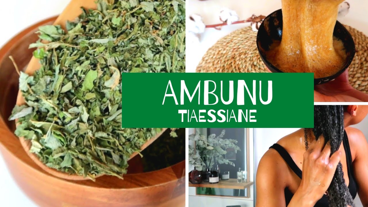 Je teste l'herbe AMBUNU - Lave, démêle, anti pellicules, gel: 2 RECETTES! Cheveux afro