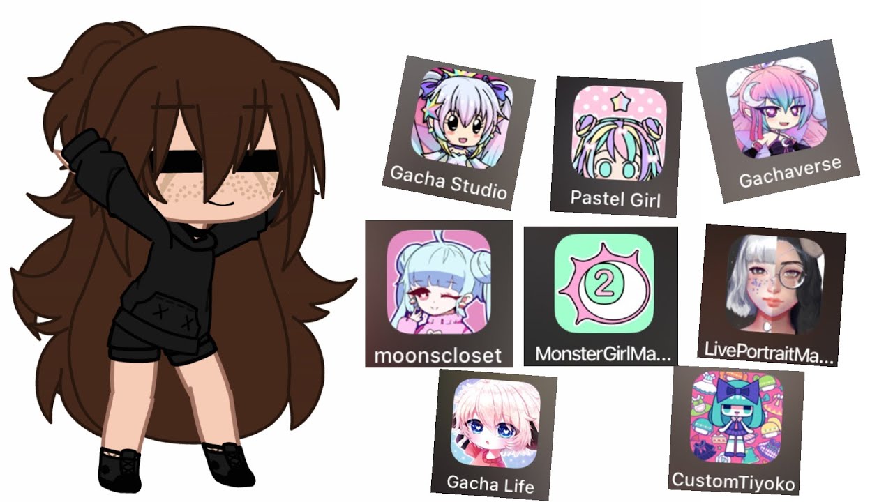 My Oc in different apps 👀✨🦧🌝😵‍💫👁👄👁