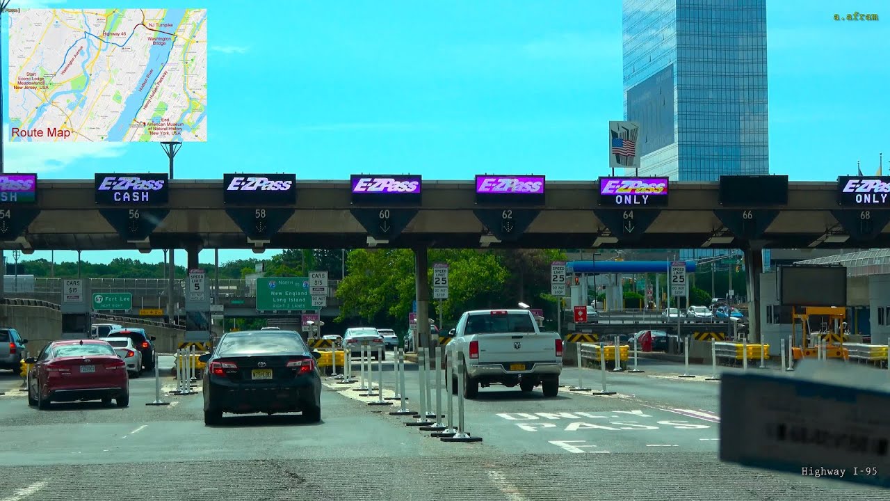 [4K] Driving from New Jersey to Manhattan New York through George Washington Bridge USA