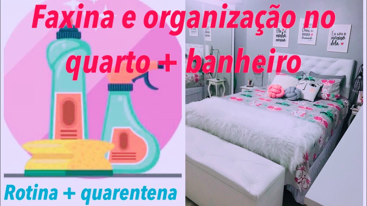 FAXINANDO E DECORANDO O QUARTO + BANHEIRO /#fofuricesdasara #quarentena #ficaemcasa