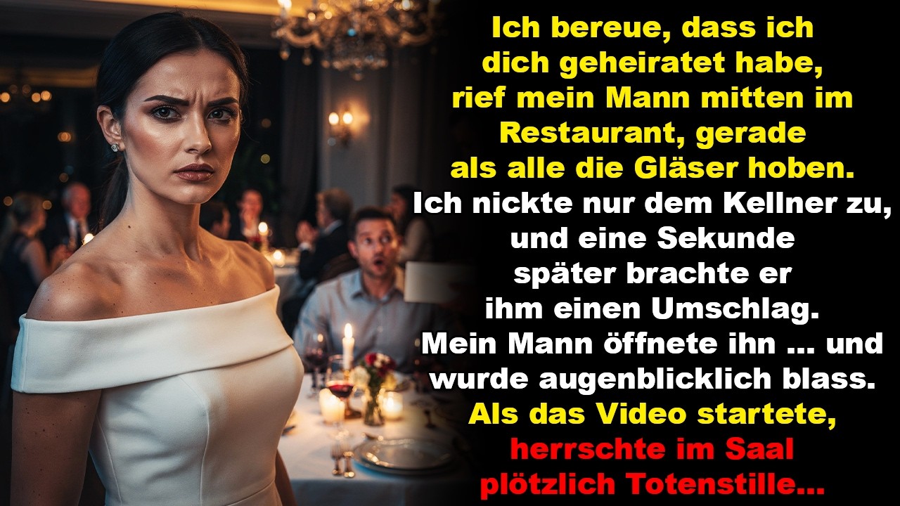 „Ich bereue, dass ich geheiratet habe!“rief mein Mann Ruhig stand ich auf, winkte den Kellner heran