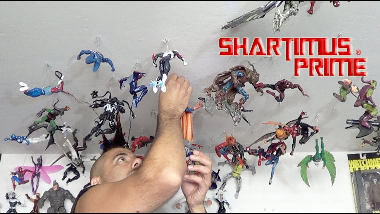 Marvel Legends and Marvel Select Action Figure Collection Displaying Cleaning