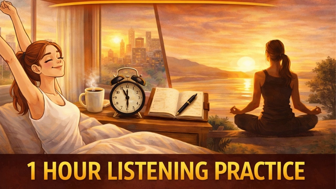 1 Hour Slow English Listening Practice | My Morning Routine Story (A1–A2)