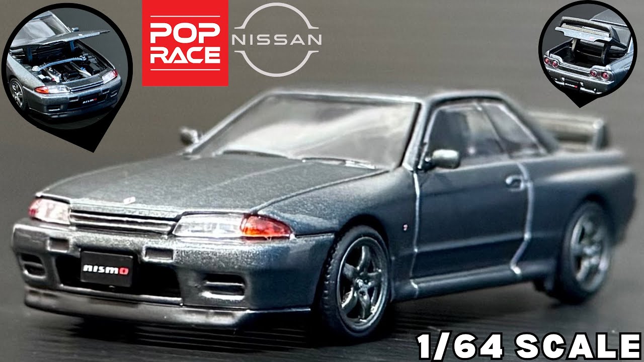 Unboxing 1/64 Scale Pop Race Nissan Skyline GT-R R32 | Color: Gun Metal Grey | Review