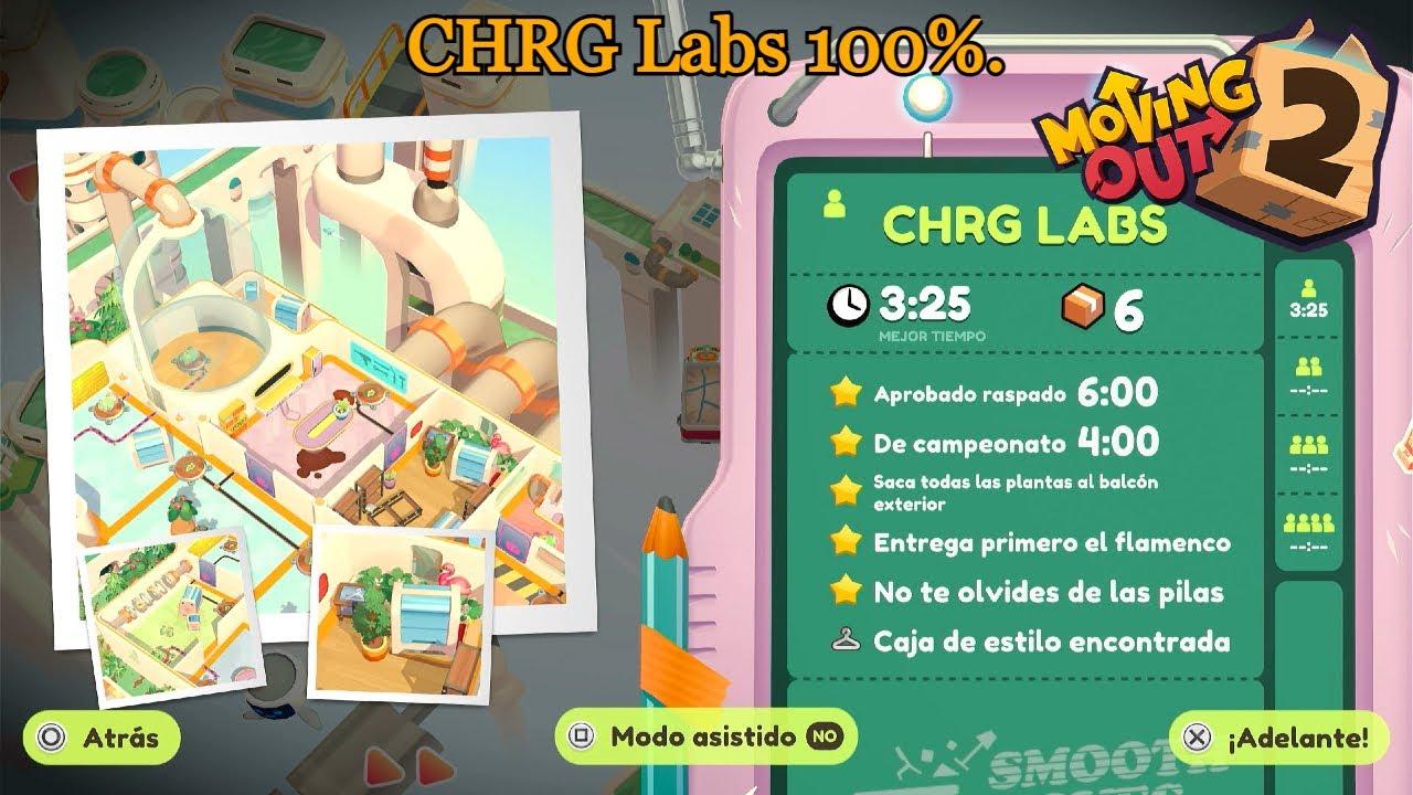 Moving Out 2 | CHRG Labs al 100% con todos los objetivos.