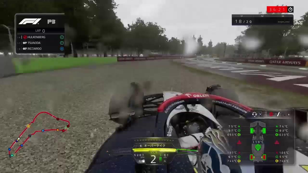 （６）Ｆ１　２３。→→→ホバー感の強いタイヤと、パッド特有のハンドリングで、、車体挙動が掴みﾂﾞﾗｲんであるが、、、サスペンションレスポンスは良いんでｱﾙ。このゲームwW
