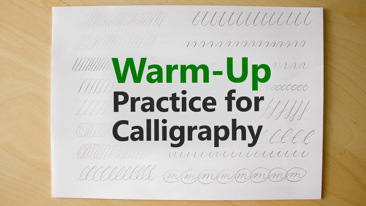 Warm-Up Strokes for Calligraphy Writing | Pencil