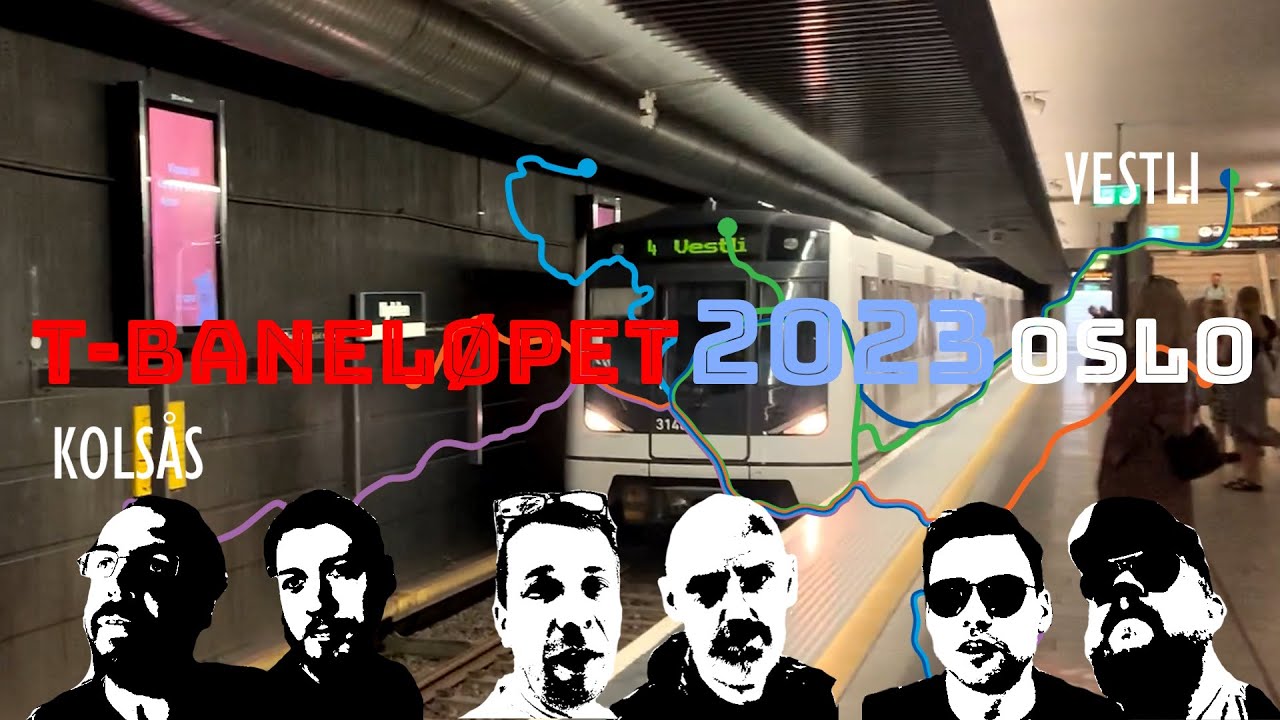 T-baneløpet 2023 - Raskest gjennom Oslo t-bane! (teksning på norsk)