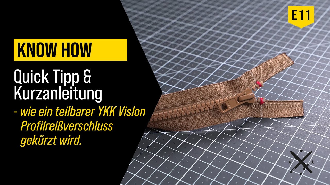 How to shorten a YKK 5 VS VISLON ZIPPER - Vislon Reißverschluss kürzen - TACTICALTRIM #YKK #zipper