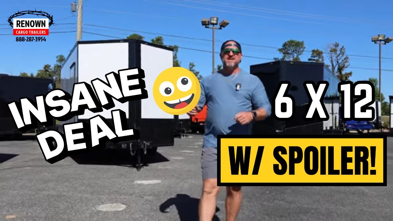 🔥 $3,999 6x12 Enclosed Trailer w/ Polycore & Spoiler! | Must See Trailer Deal | Renown Cargo