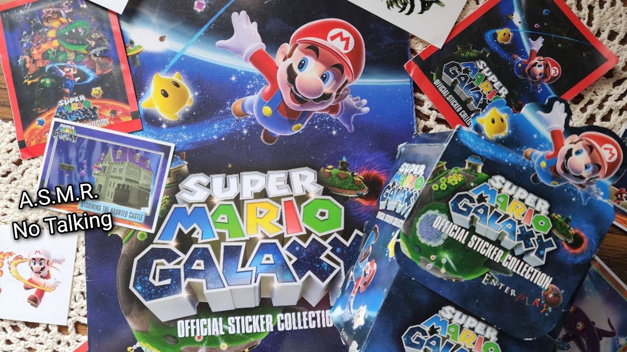 ASMR Super Mario Galaxy STICKER Album Part 1 | No Talking