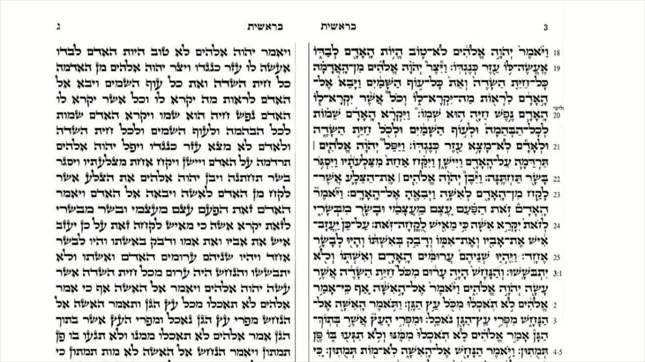 פרשת בראשית - Parashas Bereishis