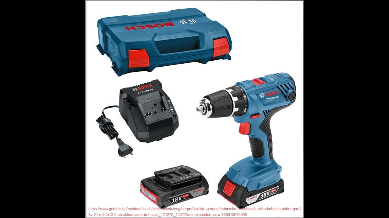 Bosch Professional Akku-Bohrschrauber GSR 18V-21 vs Lidl Parkside Akku-Kombigerät PKGA 20-Li C2