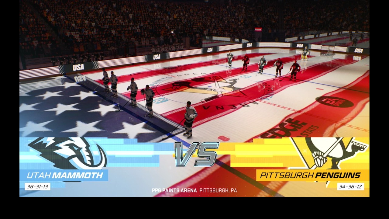 Nhl February Madness Sweet 16 game 7 Utah Mammoth Vs Pittsburgh Penguins