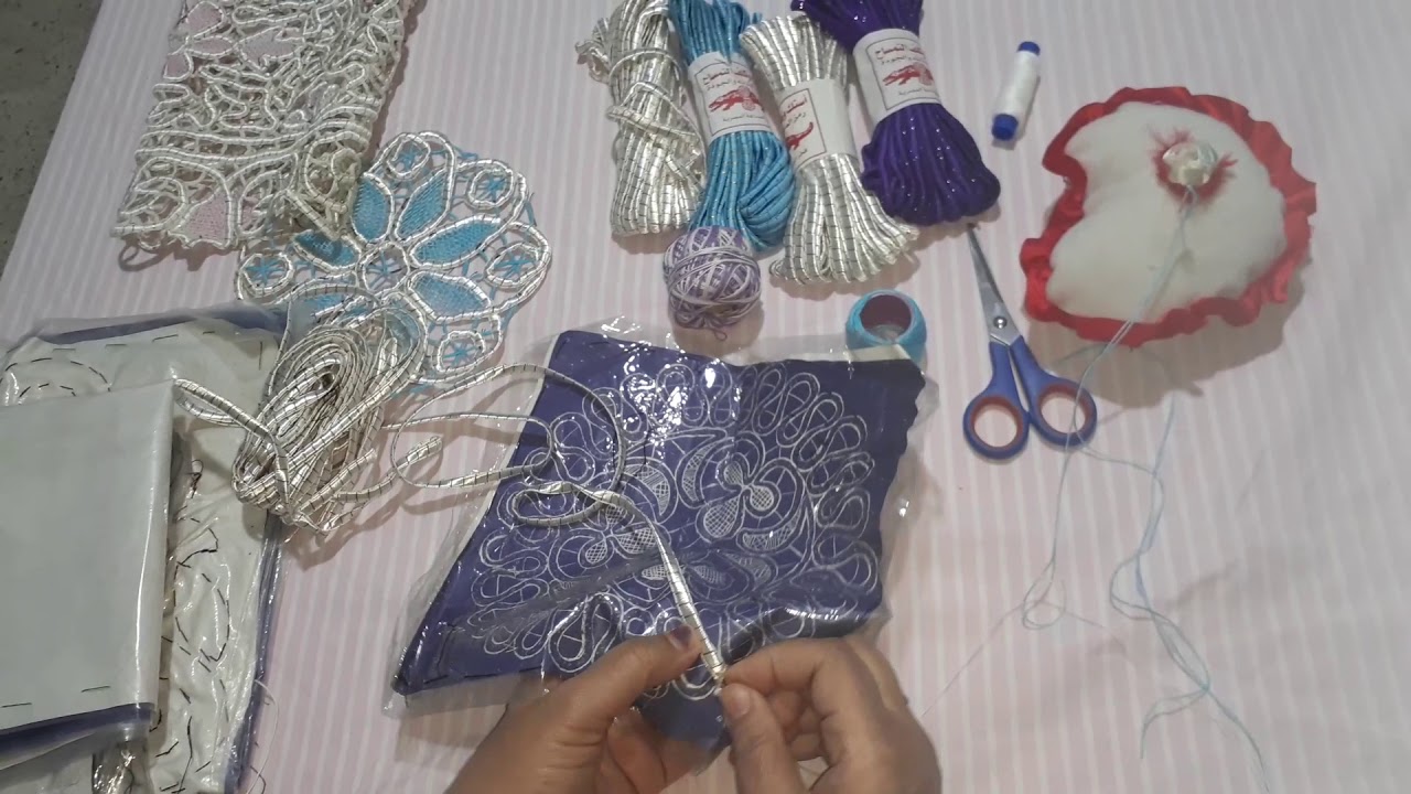 طريقه عمل مفرش لاسيه  الجزء الأول