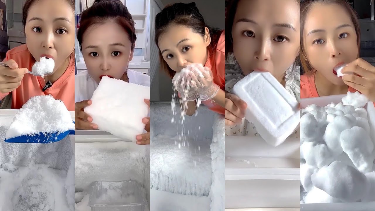 ASMR her squeaky ice eating only bites part 4