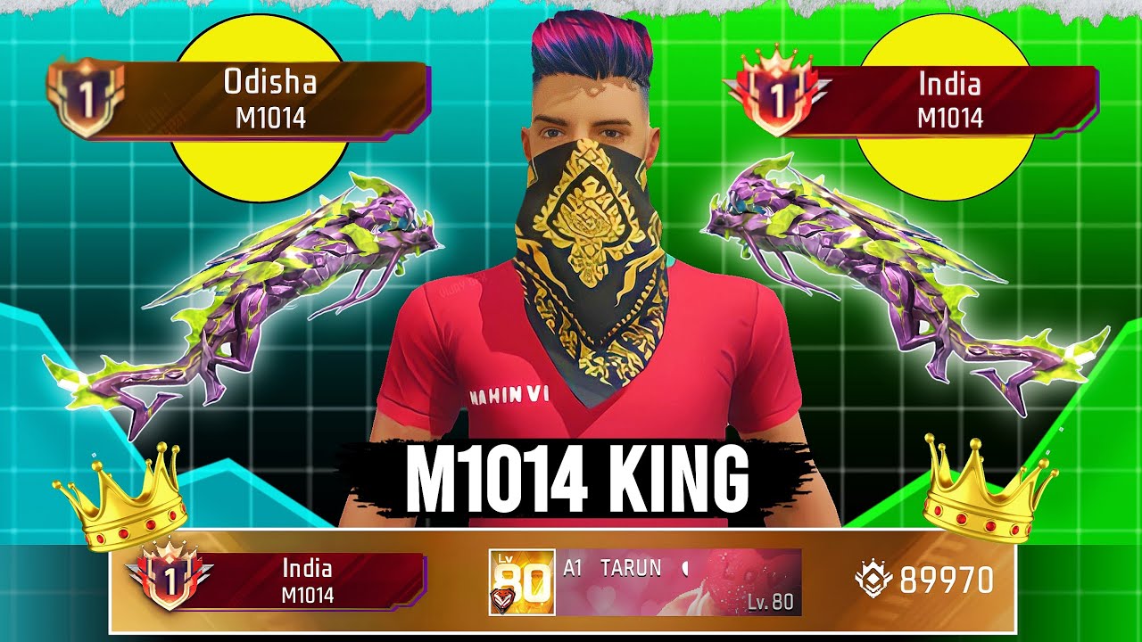 Finally M1014 Top 1 Done ✅Tarun M1014 King🚀Solo Rank Push Tips and tricks #freefire