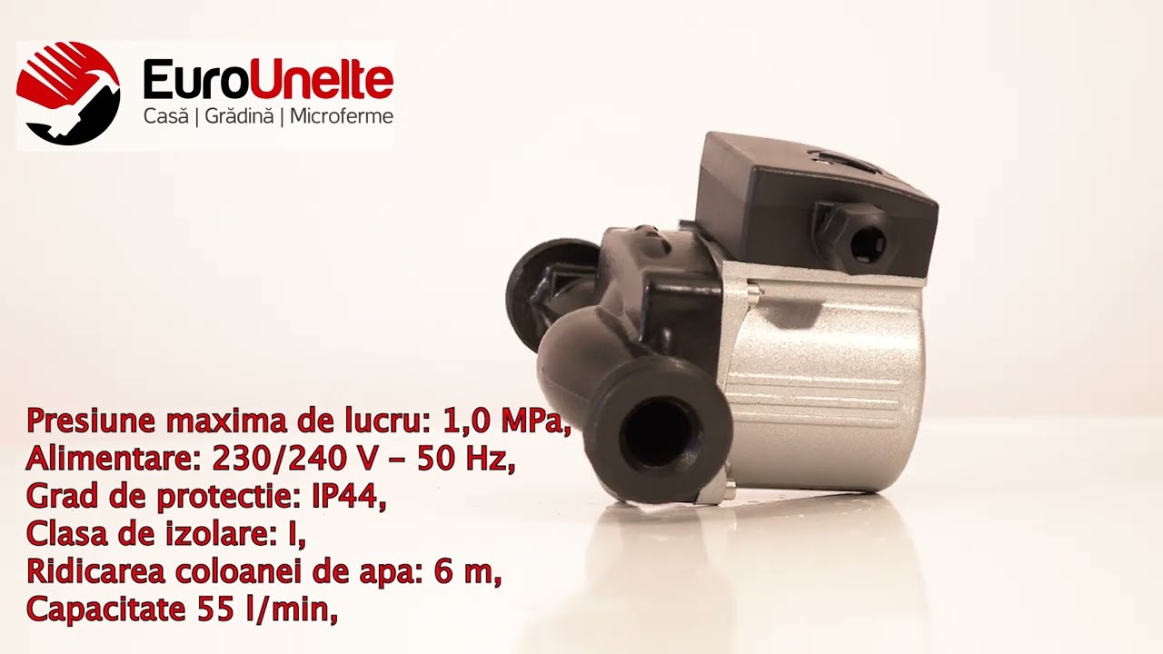 POMPA RECIRCULARE CENTRALA EINBACH EH 25-60/180, 55L/MIN, PUTERE 93W