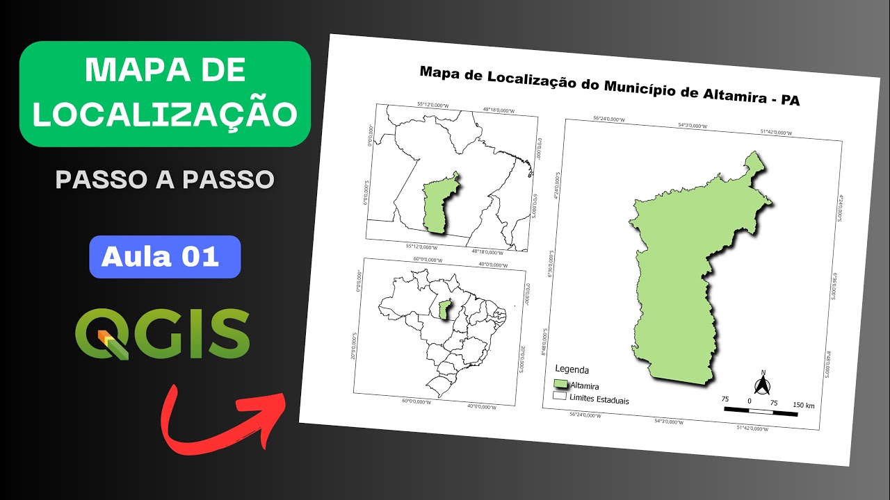 Mapa de Localização Municipal no QGIS - PASSO A PASSO [Aula 01]