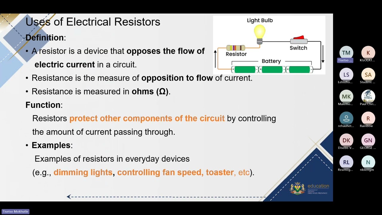 Gr 9 Lesson 23 - 12082025 NS - Cells and Resistance