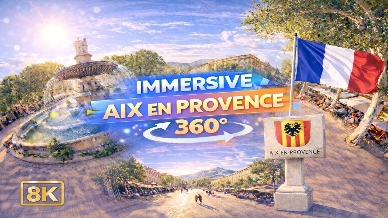 Aix-en-Provence 🇫🇷 | Immersive 8K 360° Walk in the Heart of Provence