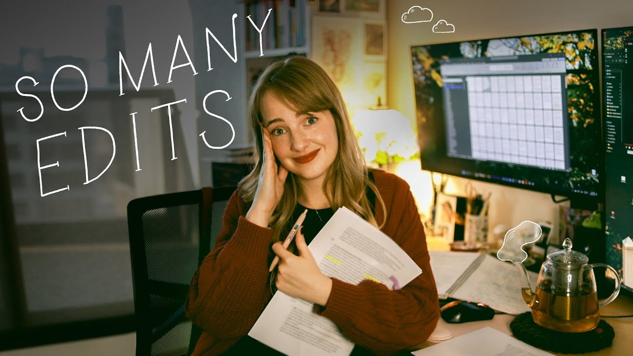 editing my debut novel 🖋️ a cozy chaotic day on deadline