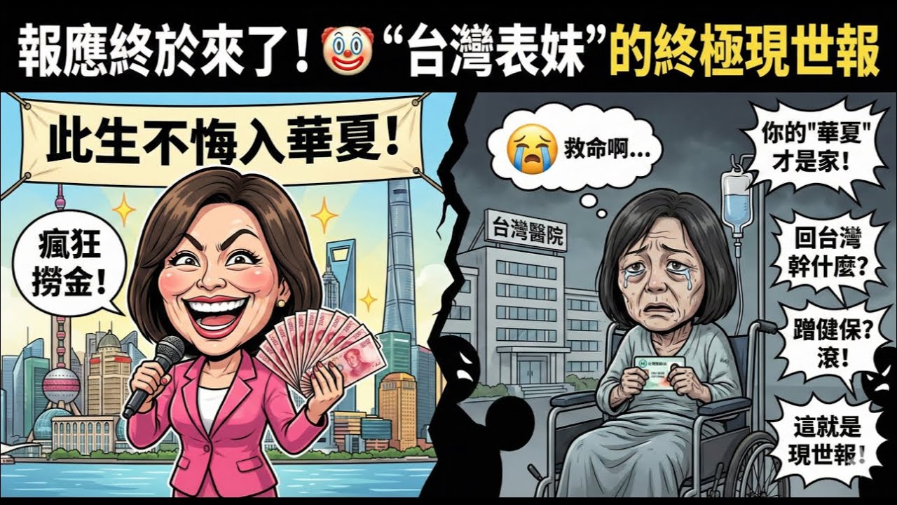 報應終於來了！🤡「台灣表妹」身體出事急求健保？當年那句「此生不悔入華夏」成最大笑話！台灣網友神回覆：你的「華夏」才是家，回台灣幹什麼？