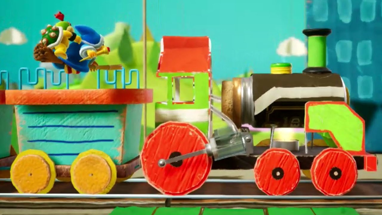 Yoshi's Crafted World DEMO - 100% Walkthrough (Rail-Yard Run)