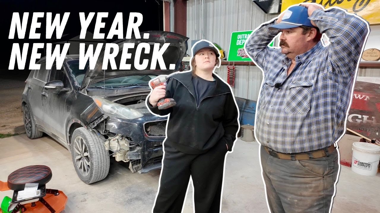 New Year, New Wreck | Fixing a Deer-Damaged Car in the Shop