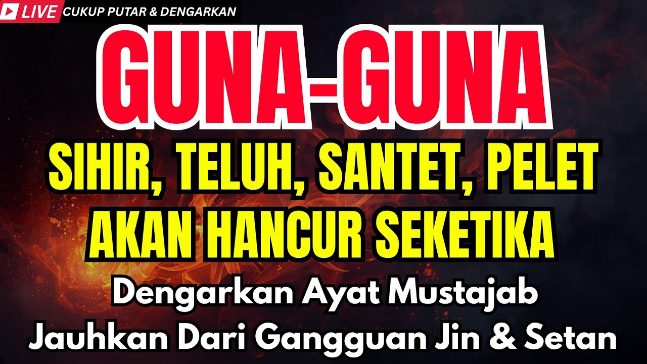 ALLAHUAKBAR! AYAT RUQYAH PENGUSIR JIN, PENAWAR SIHIR PALING DAHSYAT | PALING KUAT