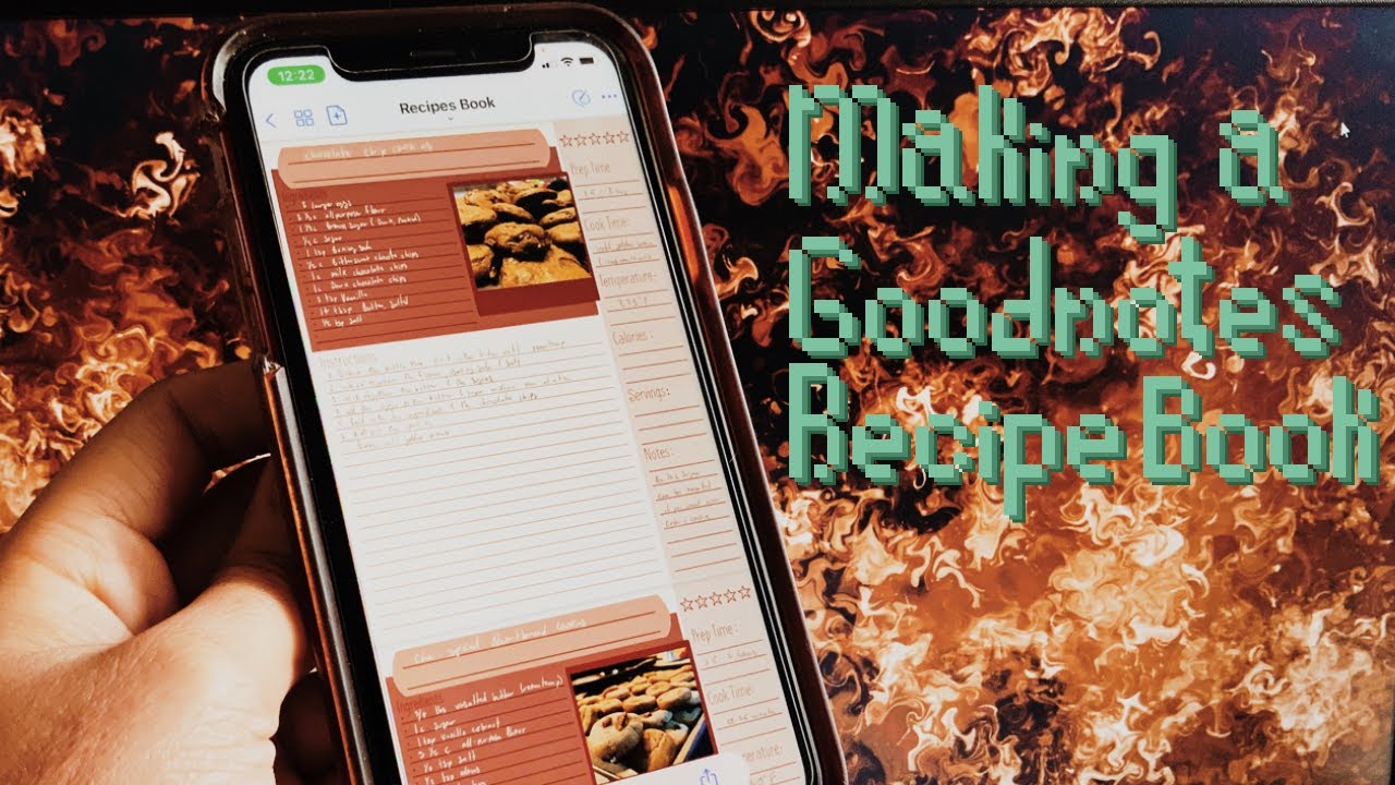 Making a Digital Recipe Book | GoodNotes5 tutorial