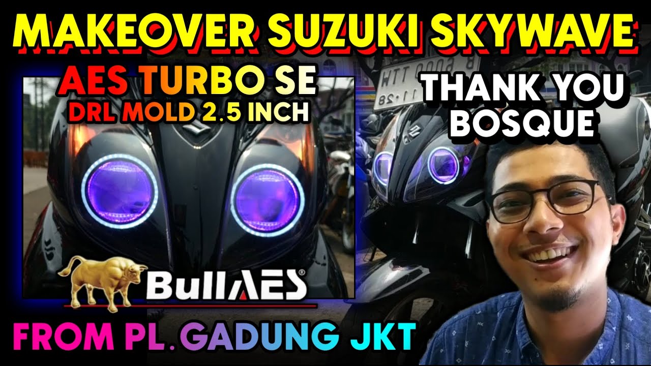DOUBLE BILED AES DRL MOLD DI NSUZUKI SKYWAVE MILIK OM DERI ASAL PULO GADUNG JAKARTA