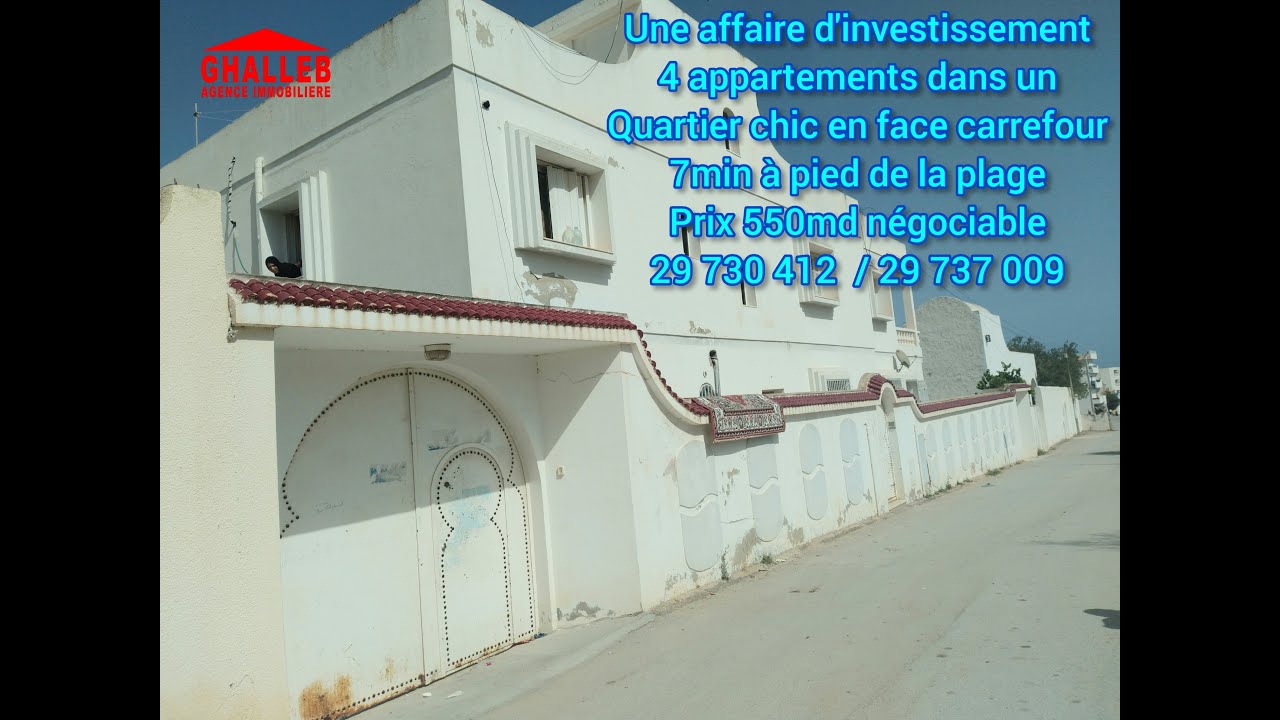 4 Appartements à vendre en face Carrefour #Hammamet | Agence Ghalleb