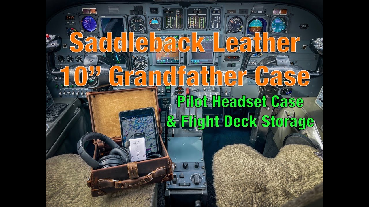 Saddleback Leather Grandfather Case - Pilot Headset Case & Flight Deck Storage