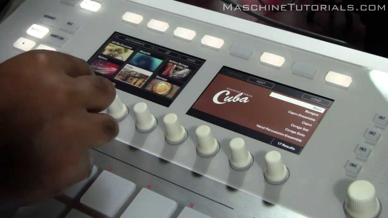 Maschine Studio 2.0 browsing samples, sounds, instruments & fx