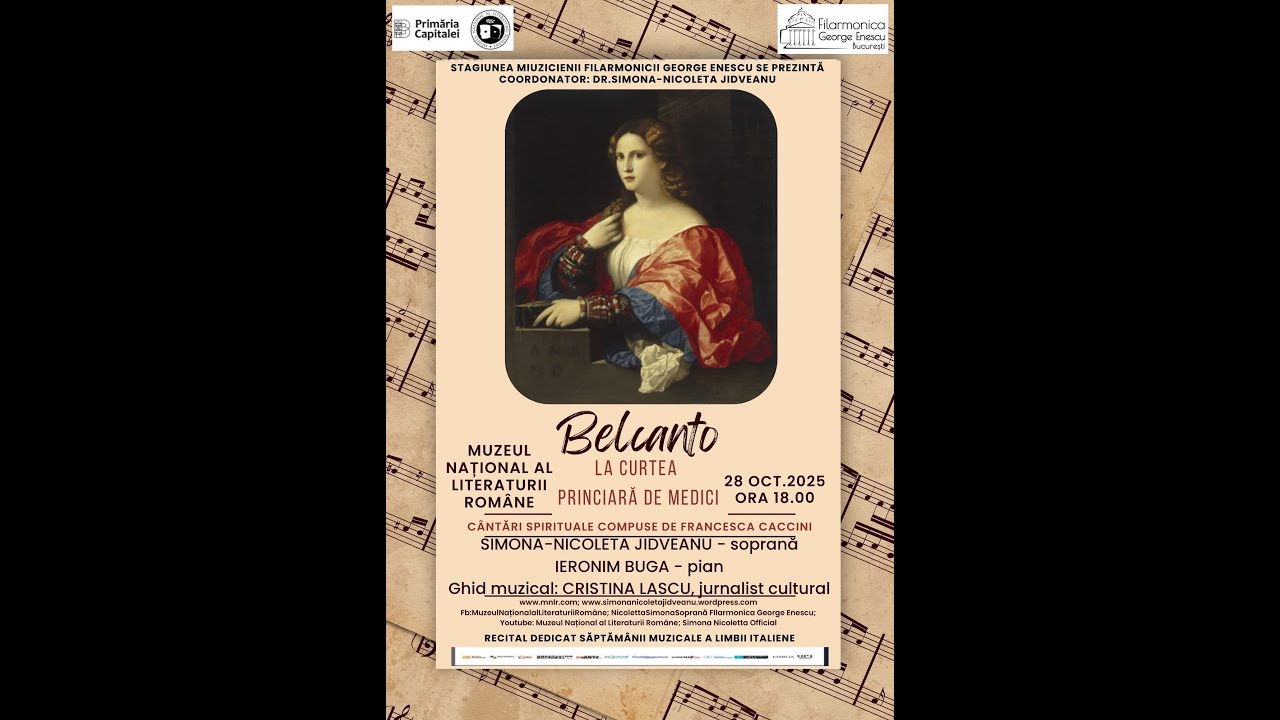 Laudate Dominum - Francesca Caccini . BELCANTO LA CURTEA PRINCIARĂ DE' MEDICI.Simona Jidveanu. MNLR