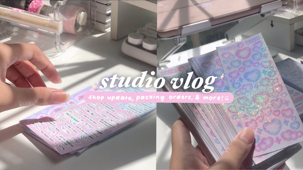 🍧 last studio vlog for 2021! :: december shop update, new designs, packing orders 💌
