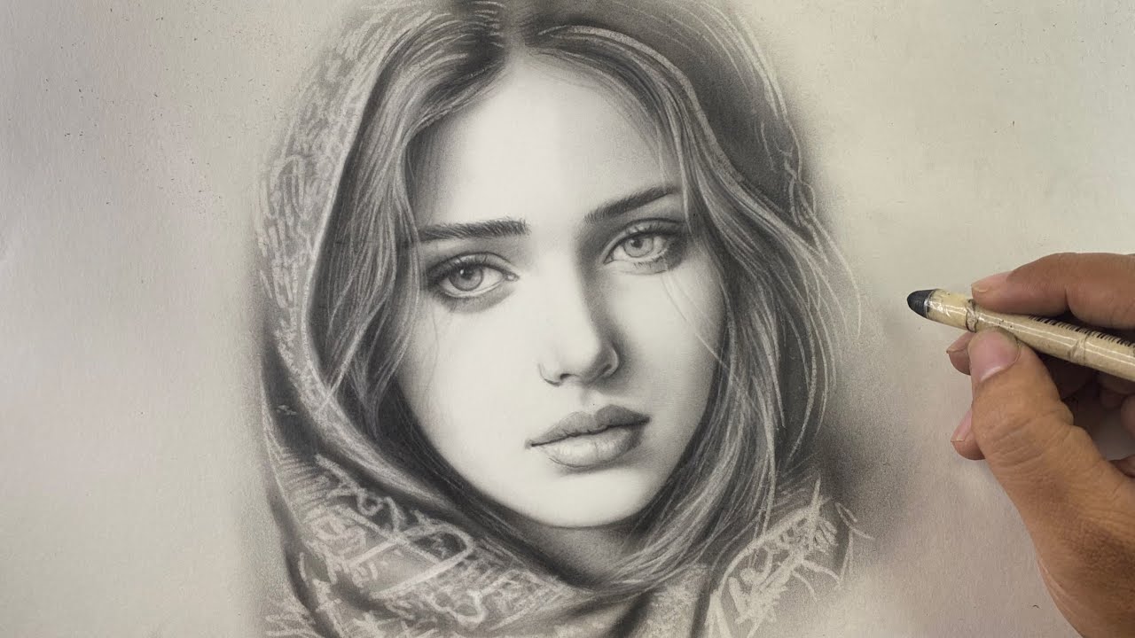 How to Draw a Portrait for Beginners From Sketch to Finish - Graphite
