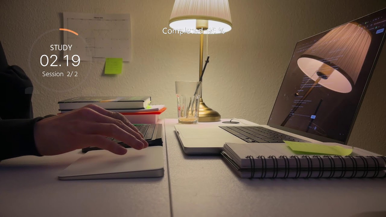 1 hour LIVE STUDY WITH ME | 25-5 POMODORO | Typing Sounds ASMR