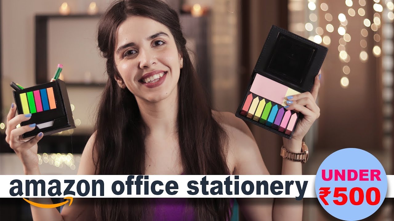 Amazon Office Stationery Haul **UNDER ₹500** Quirky Desk Items from Amazon India 2019! | Heli Ved
