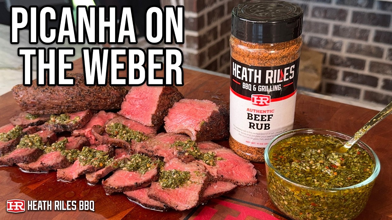 Reverse-Seared Picanha Steaks w/ Chimichurri on the Weber Grill | Heath Riles BBQ