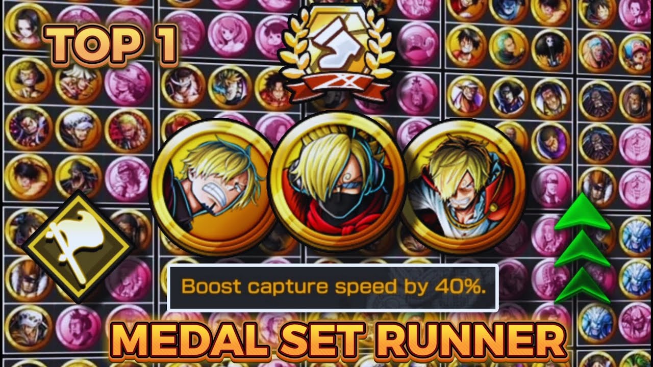 OS MELHORES SETS DE MEDALHA PARA RUNNER NO ONE PIECE BOUNTY RUSH! MONTANDO O MEDAL SET DO ZERO!
